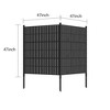Vynxaria 47 x 47 inch Outdoor Privacy Screen Fence Panels ¨C  All-Weather No-Dig Fence Kit for Air Conditioner,Trash Can - 4 of 4