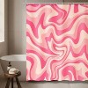 LunaLulinlk Pink Shower Curtain with 12 Hooks - 2 of 4