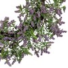 Northlight Lavender and Leaves Spring Floral Artificial Wreath - 22" - Purple - 4 of 4