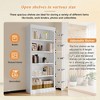 ORRD 83" Tall Wood Bookcase with LED Lights, 5-Tier Adjustable Shelves Storage for Living Room & Home Office, White Bookshelf - 4 of 4