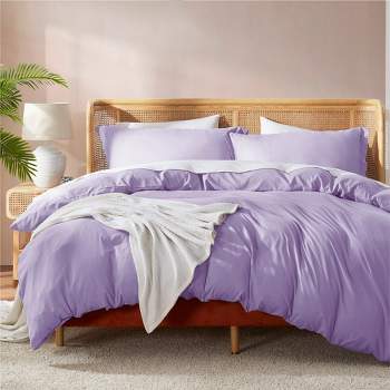 Nestl Soft Double Brushed Microfiber Duvet Cover Set with Button Closure