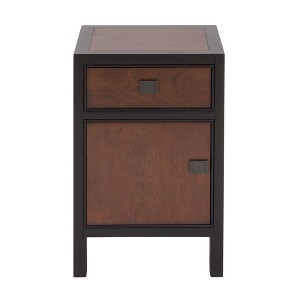 Contemporary Small Wood Cabinet Dark Brown - Olivia & May - 1 of 4