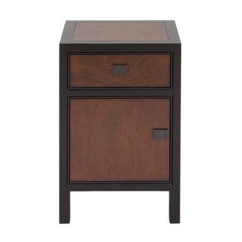Contemporary Small Wood Cabinet Dark Brown - Olivia & May