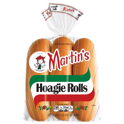 Martin&#39;s Plain Hoagie Rolls - 20oz/6ct