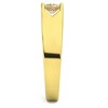Pompeii3 1 1/2ct Lab Created Diamond Three Stone Mens Wedding Ring 10K Yellow Gold - 3 of 4