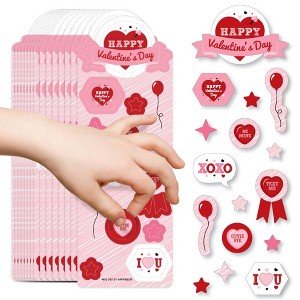 Big Dot of Happiness Conversation Hearts - Valentine's Day Party Favor Kids Stickers - 16 Sheets - 256 Stickers - 1 of 4