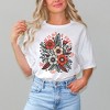 Simply Sage Market Women's Wild and Free Colorful Flowers Short Sleeve Graphic Tee - 2 of 3