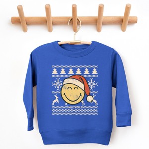 SmileyWorld Ugly Christmas Sweater Distressed - Toddler Graphic Sweatshirt - 1 of 4