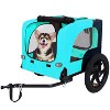 Pet Bike Trailer Dog Cart for Bicycle,Suitable for Small and Medium Pets, Easy Folding Cart Frame, Quick Release Wheel, Non-Slip Floor, Internal Leash - 3 of 4
