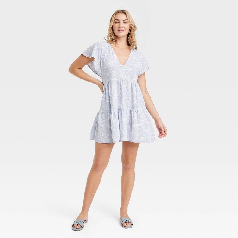Women's Flutter Short Sleeve Mini Skater Dress - Universal Thread™, 1 of 11