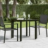 Garden Dining Table Black Powder-coated steel, glass Medium Tough - 3 of 4