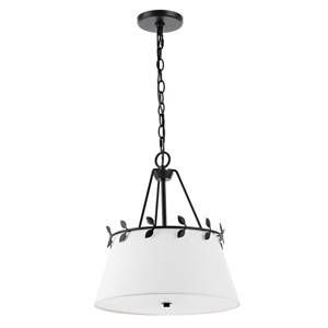 Samora 3 Light 15" Pendant - PND4176 - White/Black - Safavieh - 1 of 4