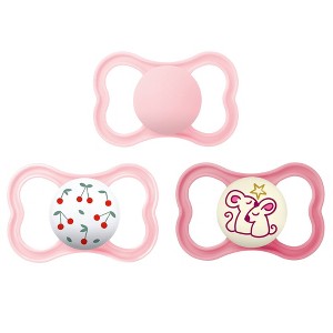 MAM Air Day & Night Pacifier 6-16 Months - Girl - 3pk - 1 of 4