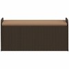 vidaXL Storage Bench Brown PE Rattan, Powder-coated Steel, Foam Medium - 4 of 4