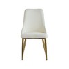 WJSHome Modern Dining Chairs Set of 2, PU Leather Accent Chairs with Gold Metal Legs for Dining Room,Kitchen , Bedroom, Living Room - 3 of 4