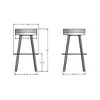 Amisco Swice Upholstered Barstool Light Gray/Black: 30" Height, Polyester, Steel Frame, 300 lbs Capacity - 4 of 4