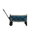 Portable Folding Beach Wagon with Heavy Duty Wheels, Large Capacity Utility Cart for Camping, Grocery, Sports, Garden, Outdoor Use-The Pop Home - 2 of 4