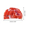 Unique Bargains Polyester Mountain Peaks Pattern Swim Cap 5.91"x9.25" Orange 1 Pc - 4 of 4