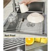 LunaLulinlk 17.7" x 12.5" Roll Up Dish Drying Rack Over Sink Drying Rack Sink Cover Kitchen Sink Accessories Gadget Multipurpose Organizer Foldable - 3 of 4