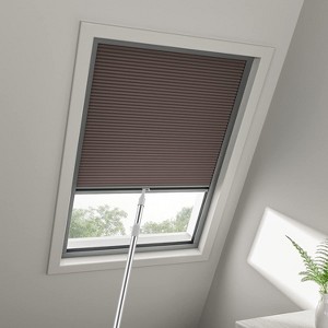 Cordless Skylight Shades 100% Blackout (Dark Coffee, 12-51 Wide and 12-74 High) - 1 of 3