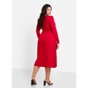 Rebdolls Women's Essential Long Sleeve Midi Wrap Dress - 4 of 4