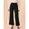 Allegra K Women's Bell Bottom Long High Waist Elegant Work Trousers - 4 of 4