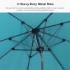 PURPLE LEAF Patio Umbrella Outdoor Table Umbrella Aluminum Frame Market Umbrella Sun Umbrella with 8 Sturdy Ribs - 4 of 4