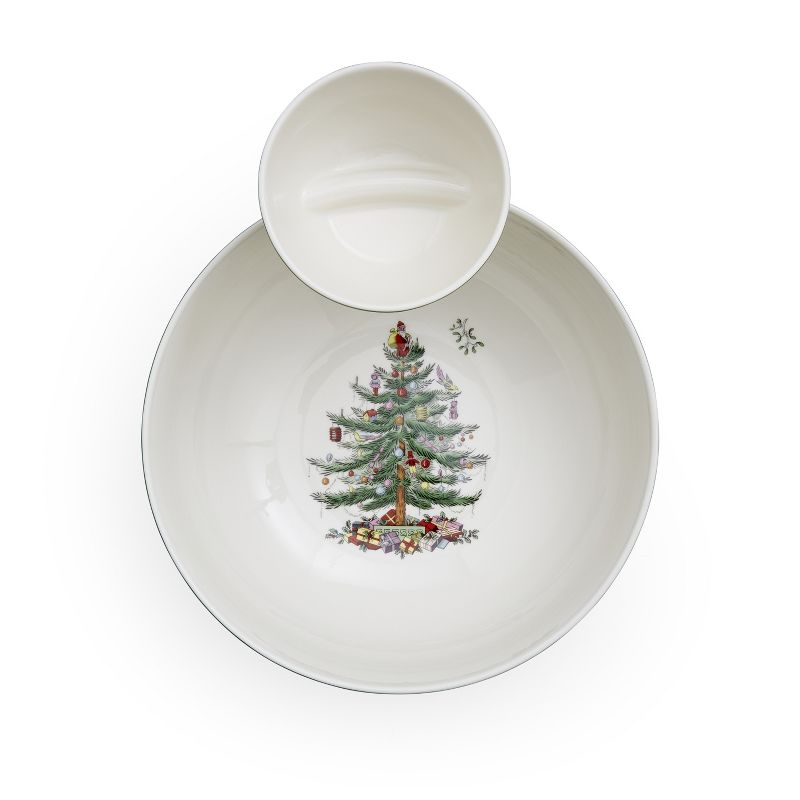Spode Christmas Tree Polka Dot Tiered Chip and Dip, 2 of 6