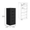NicBex 5 Drawers Tall Dresser for Bedroom,Modern Style Wooden Drawers with Free Handle,Dressers for Kids Room,Living Room,Entry and Hallway,black - 3 of 4