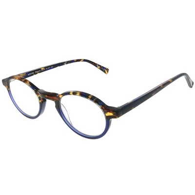 Eyebobs Board Stiff EB 2147 50 Unisex Round Reading Glasses Blue Tortoise 43mm