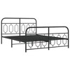 vidaXL Metal Bed Frame without Mattress with Footboard Black 59.1"x78.7" - 3 of 4