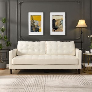 CAVINAS 74" Modern Sofa with Armrests for Living Room,2-Seater Upholstered Couch,High Resilience Love Seat Sofa,Solid Wood Frame Comfy Couch - 1 of 4