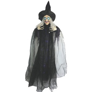 Sunstar Animated Witch Hanging Halloween Decoration - 72 in - Black - 1 of 1