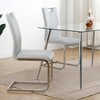 Lyngins Dining Room Side Chairs Set of 2/4/6,Upholstered Chairs with Faux Leather Padded Seat and Chrome Metal Legs for Kitchen,Living Room - 2 of 4