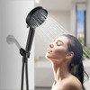 Cobbe Filtered Shower Head with Handheld, High Pressure 6 Spray Showerhead, Water Softener Filters Beads for Hard Water - Remove Chlorine, Matte Black - 2 of 4