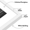 Americanflat 16x20 Picture Frame with Polished Plexiglass - Use as 11x14 Frame with Mat or 16x20 Frame Without Mat - Streamline Collection - White - 3 of 4