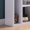 TOAOTBNBO Contemporary Bookcase with 9 Open Compartments, Vertical Bookshelves with Storage Cabinet, Display Book Shelf for Living Room, White - 4 of 4