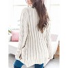 Haute Edition Women's Cable Knit Button Up Sweater Cardigan - 2 of 2