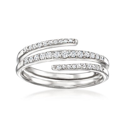 Ross-Simons 0.33 ct. t.w. Diamond Wrap Ring in Sterling Silver
