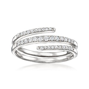 Ross-Simons 0.33 ct. t.w. Diamond Wrap Ring in Sterling Silver - 1 of 4