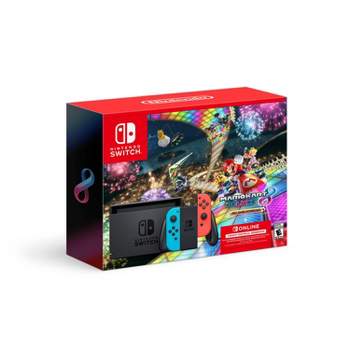 Nintendo Switch Joy-con Neon Blue/red + Mario Kart 8 Deluxe + 3 Month  Online Bundle : Target