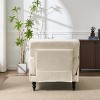 Chaise Lounge Chair Modern Upholstered Recliner with Removable Legs for Living Room or Bedroom - 3irtyhousy - 3 of 4