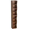 CAVINAS 8-Tier Adjustable Ultra-Thin Bookcase,Narrow Tall Bookshelf with Wavy Frame Design,Modern Book Shelf for Living Room,Bedroom,Office Display - 2 of 4