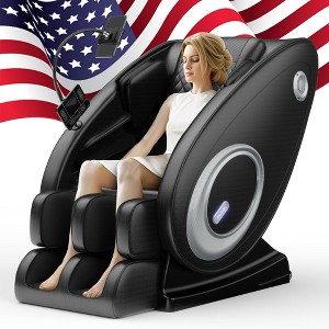 ZACHVO Zero-Gravity Massage Chair, 10 Heads, 8 Airbags, Bluetooth, Heat for Back & Legs, 165° Recline, Adjustable Phone Holder - 1 of 4
