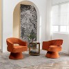 SEYNAR Modren Velvet 360 Degree Swivel Accent Arm Barrel Chair Set of 2 for Living Room - 2 of 4