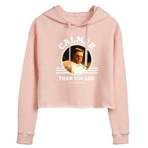 Women's - The Big Lebowski - Calmer Than You Cropped Graphic Hoodie - 1 of 2