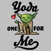 Women's Star Wars Valentine's Day Yoda One for Me Cartoon T-Shirt - 2 of 4