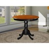 East West Furniture, Antique Table 36" Round with Black and Cherry Finish - 3 of 3