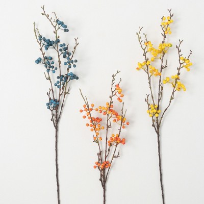 Sullivans Artificial Bright Colorful Berry Branches Set of 3, 33H  Multicolored