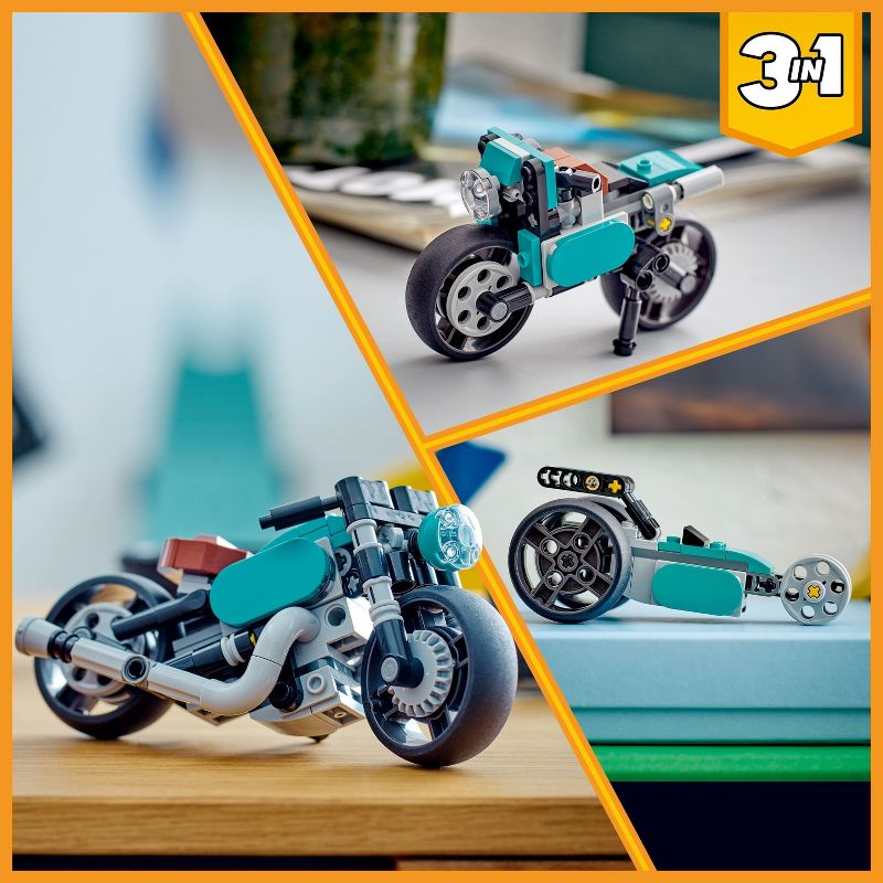 LEGO Creator 3 in 1 Vintage Motorcycle Building Toys 31135, 3 of 8